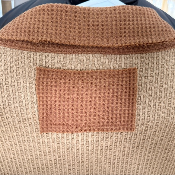 POL Multi Texture and Pattern Brown and  Tan Shacket, L - Picture 7 of 15